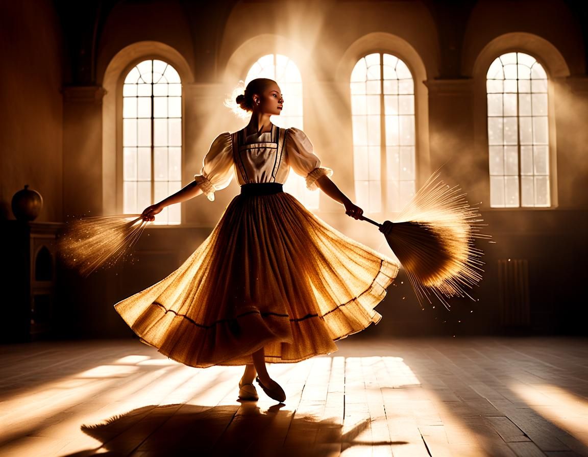 Dramatic Baroque Dance in Golden Light