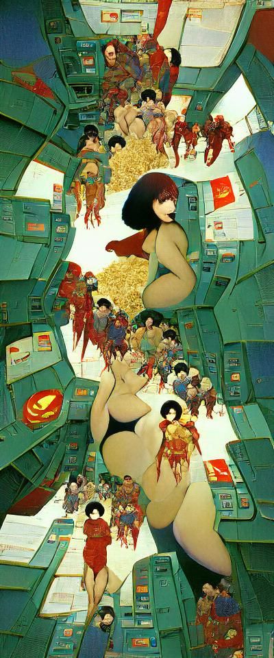 Vintage Sci-Fi Art Inspired by Satoshi Kon
