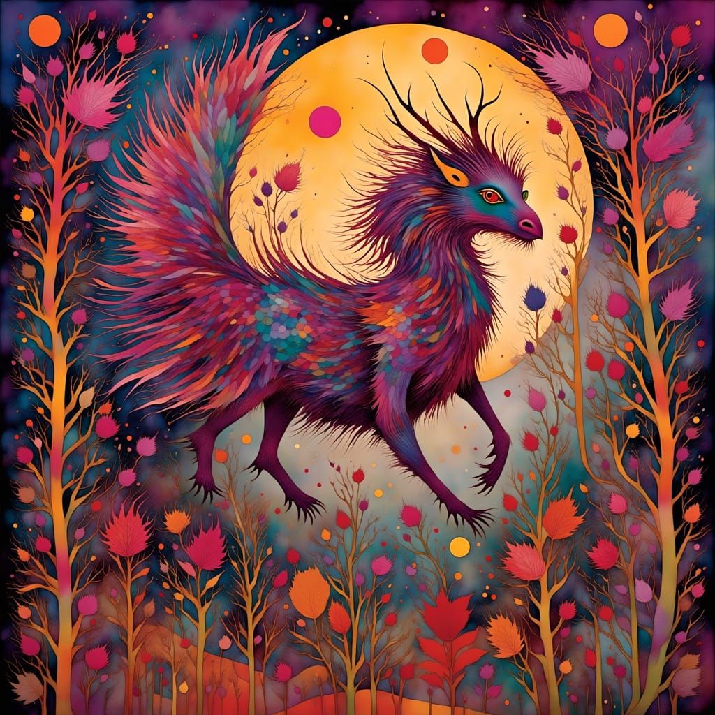 Mythological Creature in Vivid 3D Style