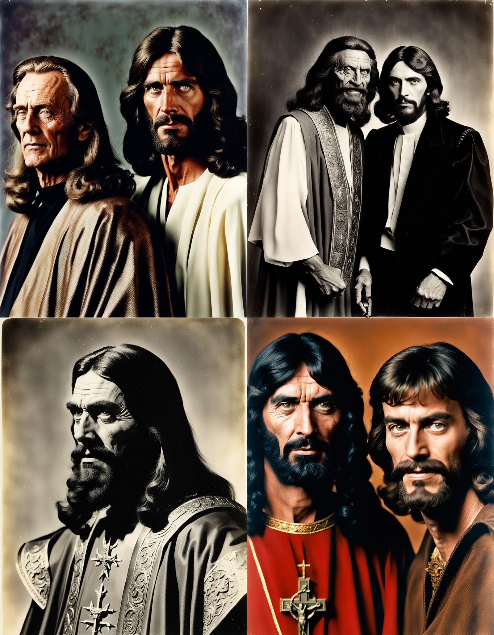 1970s Portrait: Satan and Jesus in Studio