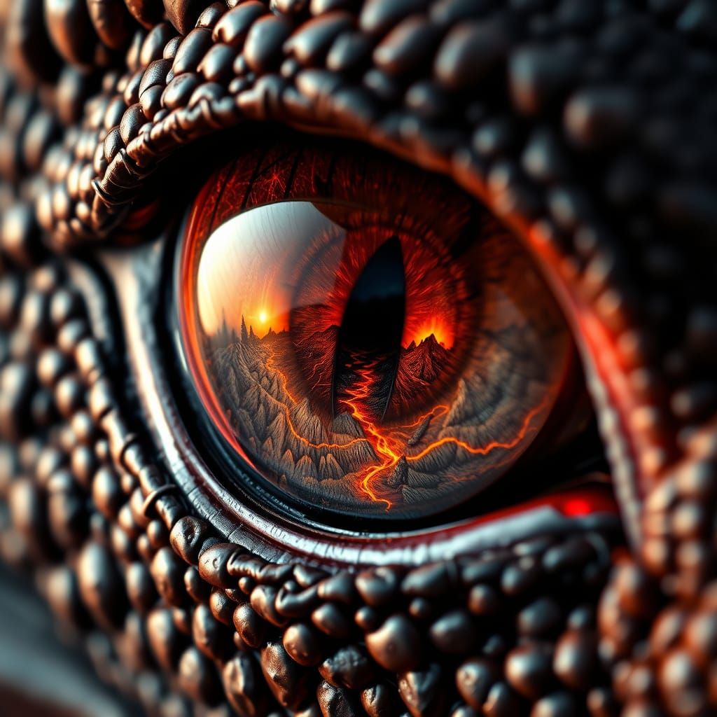 Dragon's Eye: Volcanic Depths in Hyperdetailed Macro