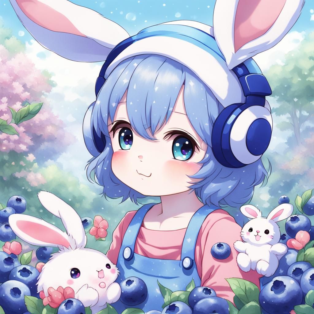 Blueberry bunny girl