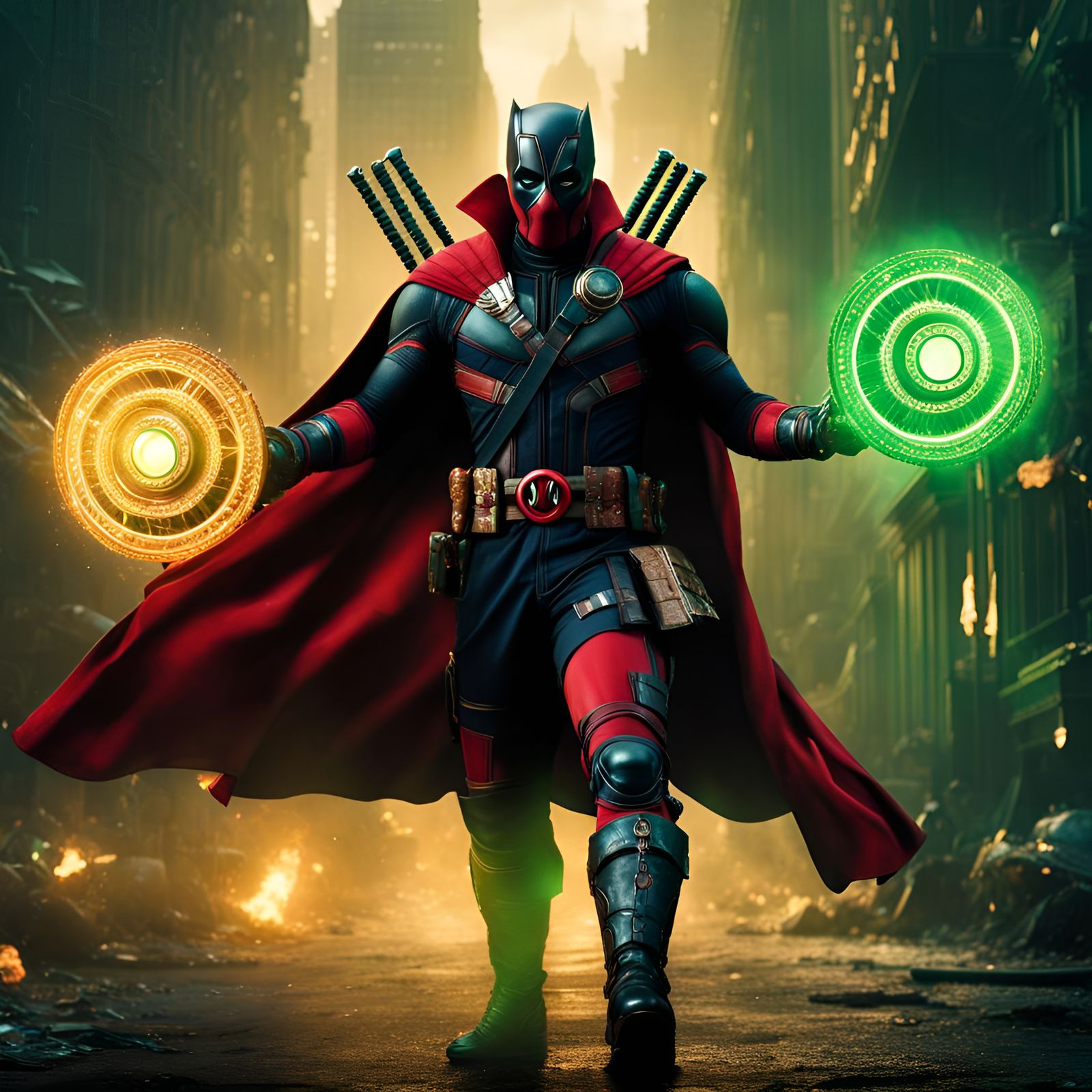 Fusion of Favorites: The Ultimate Mashup of Deadpool, Loki, Doctor Strange, and Black Panther