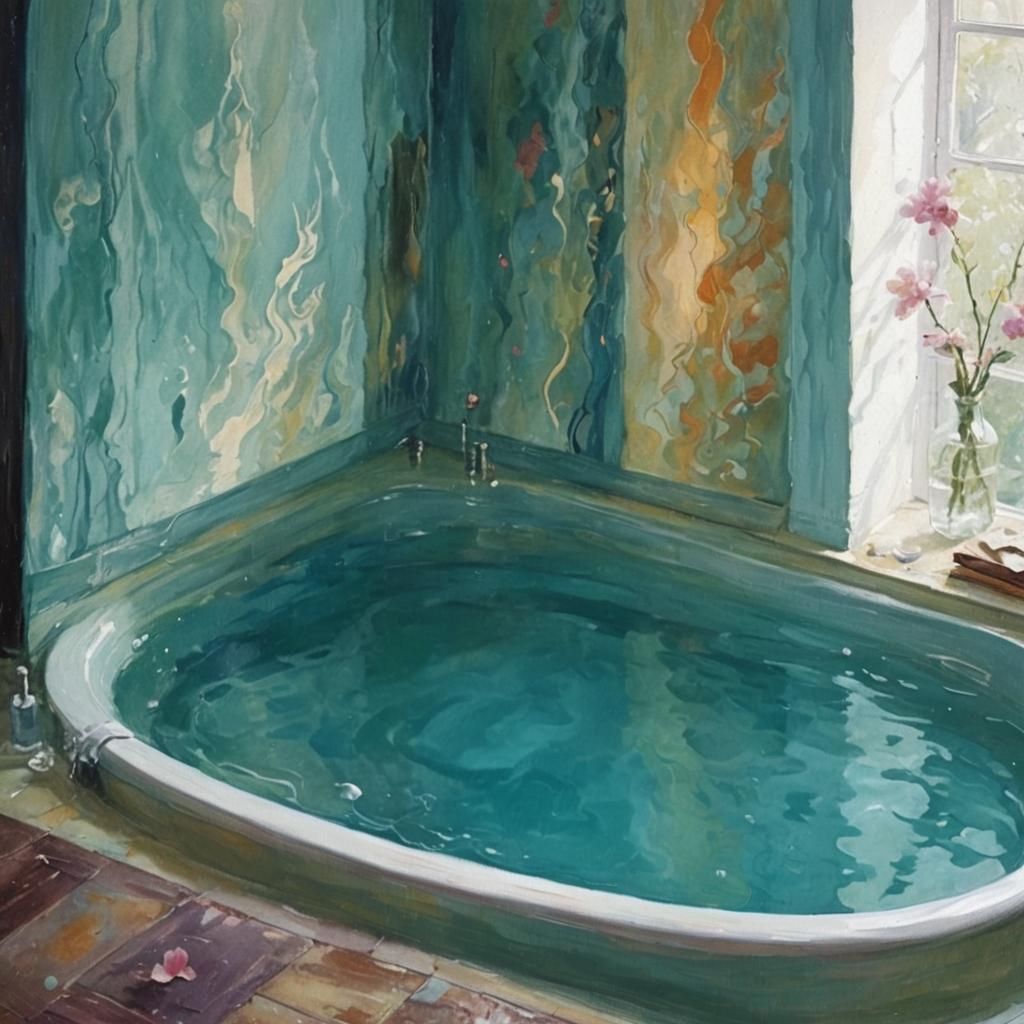 Immersive Warm Bath of Swirling Colors