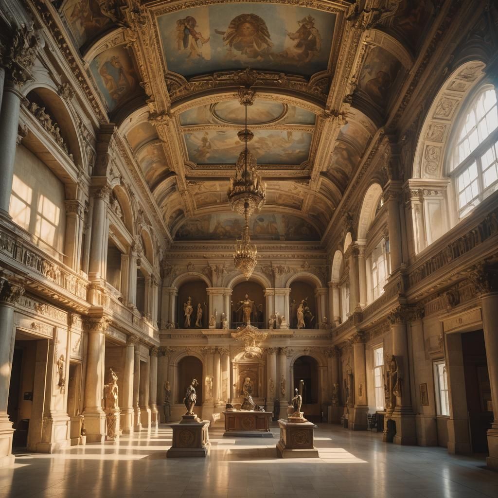 Grand Museum of Antiquities in Golden Light