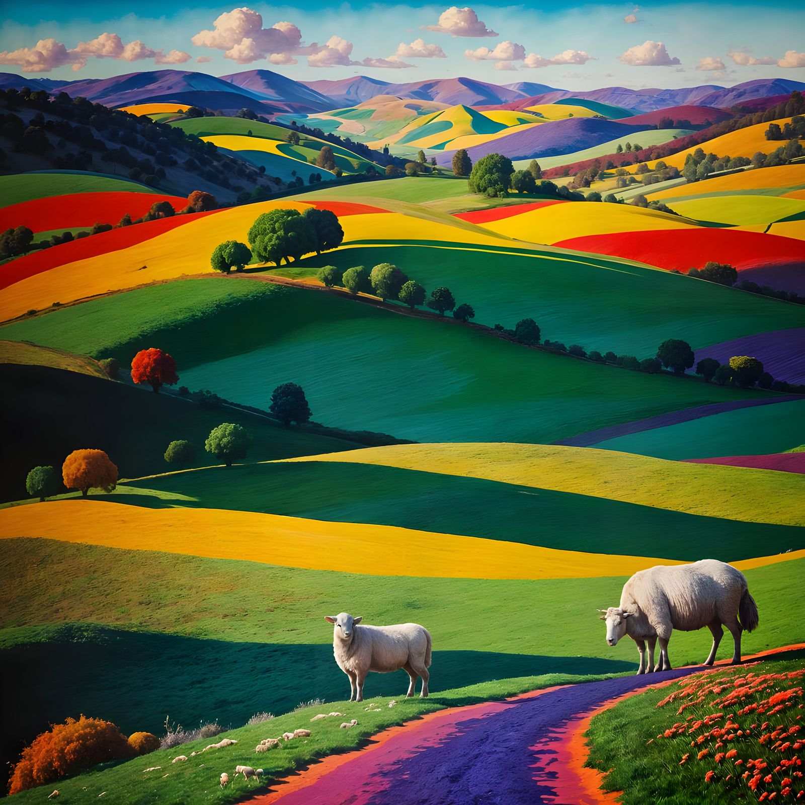 A Content Sheep in a Grassy Field