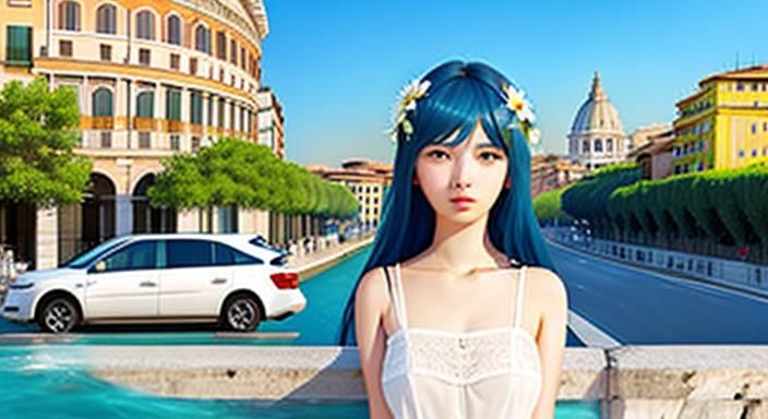 Seapunk Siren in Modern Rome