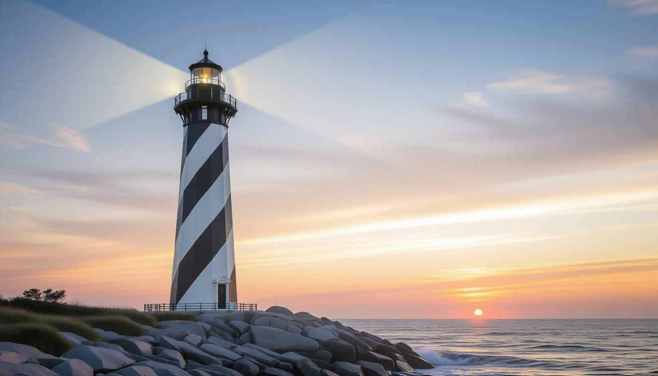 Striking Lighthouse on North Carolina's Outer Banks