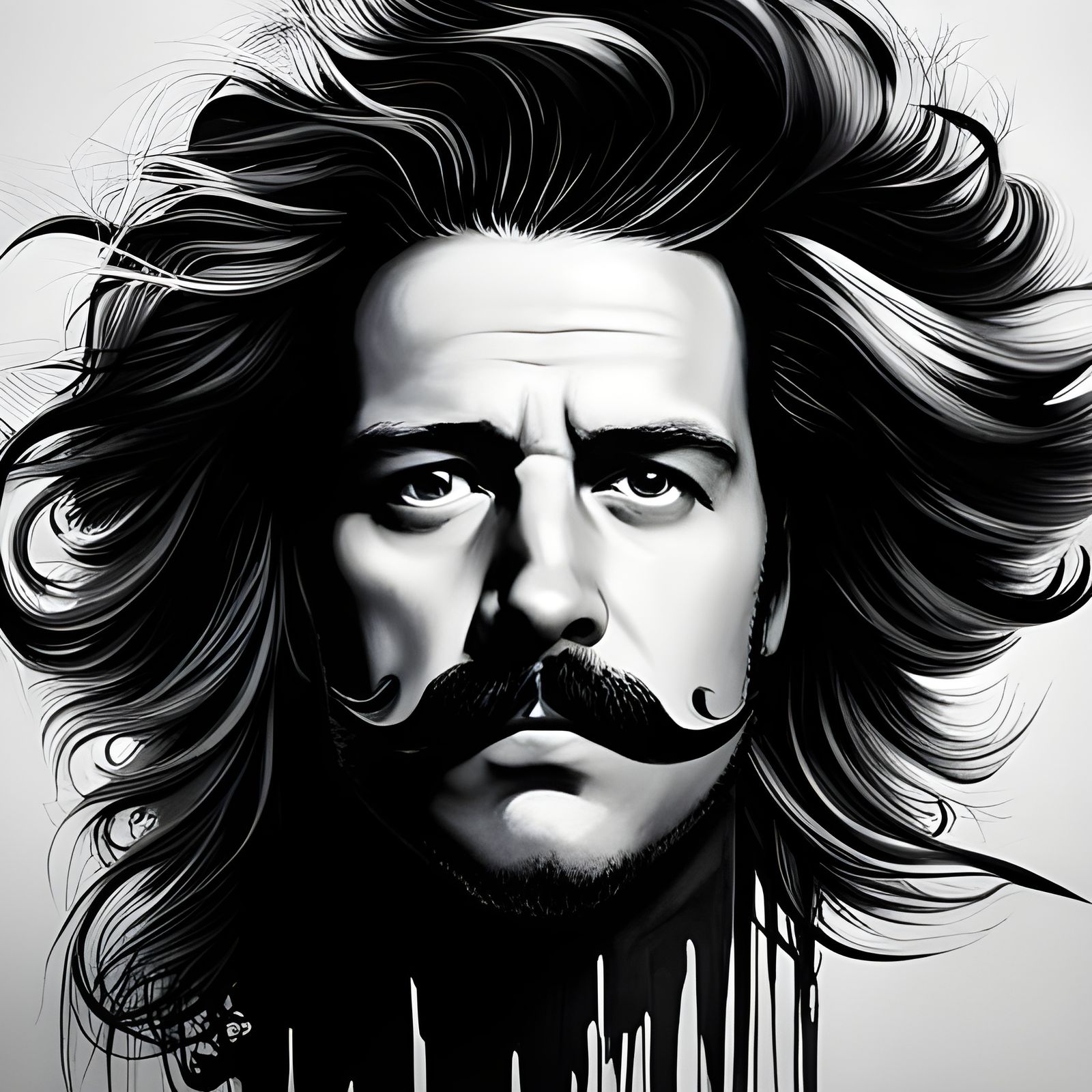 There can be only one mustache...and my hair