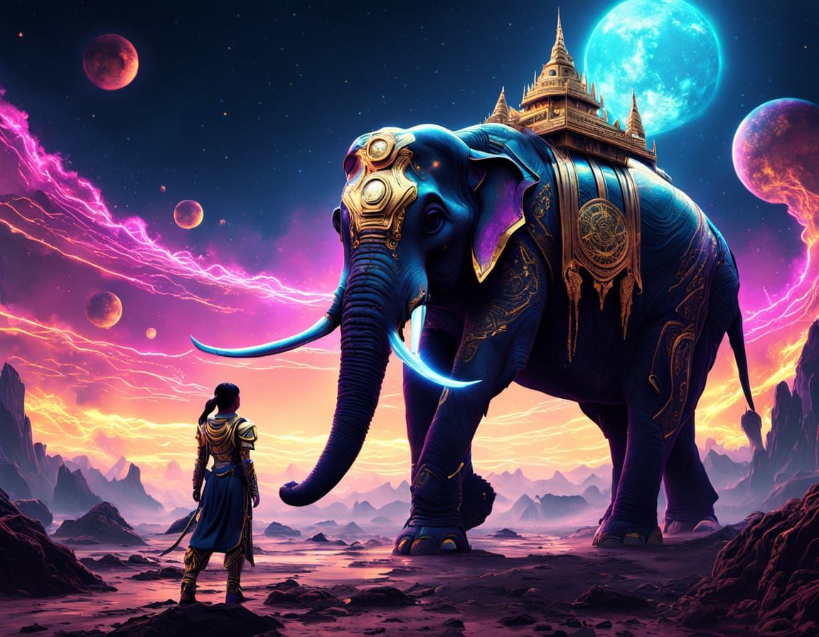 Golden Warrior Empress on an Alien Planet