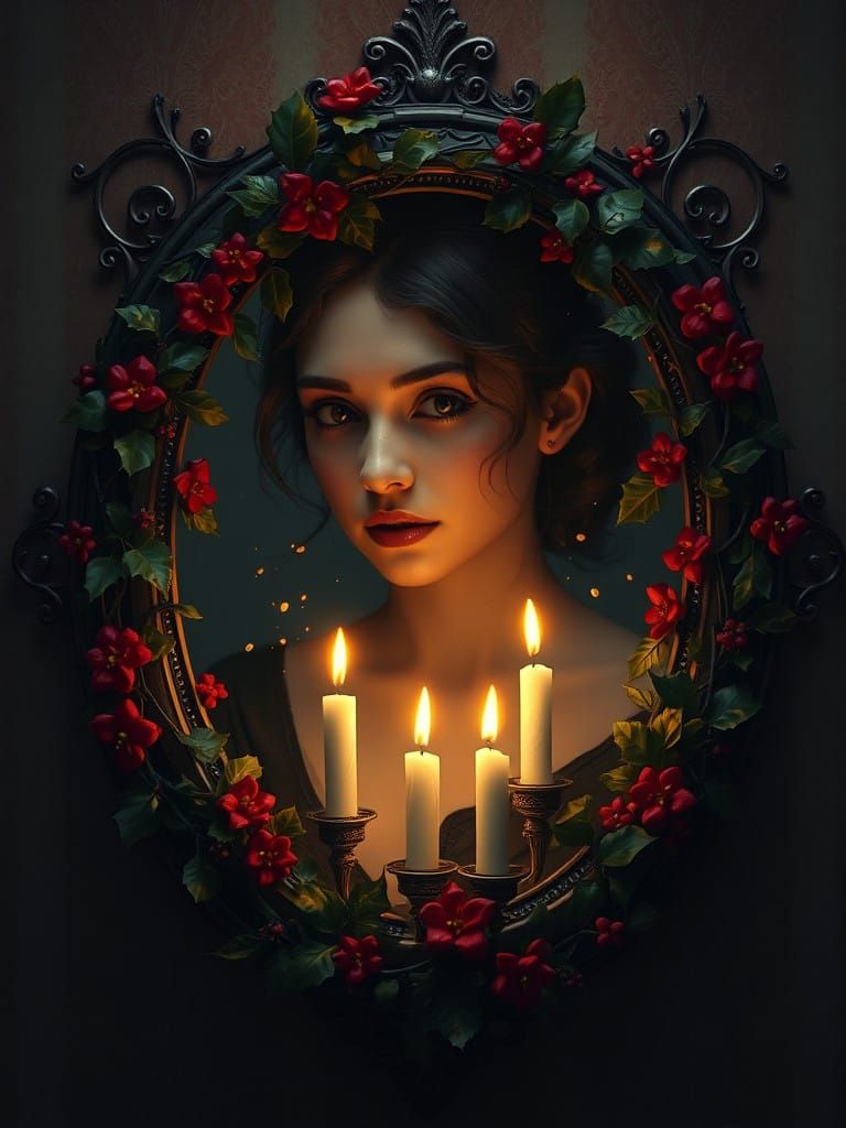 Elegant Victorian Gothic Portrait in Golden Light