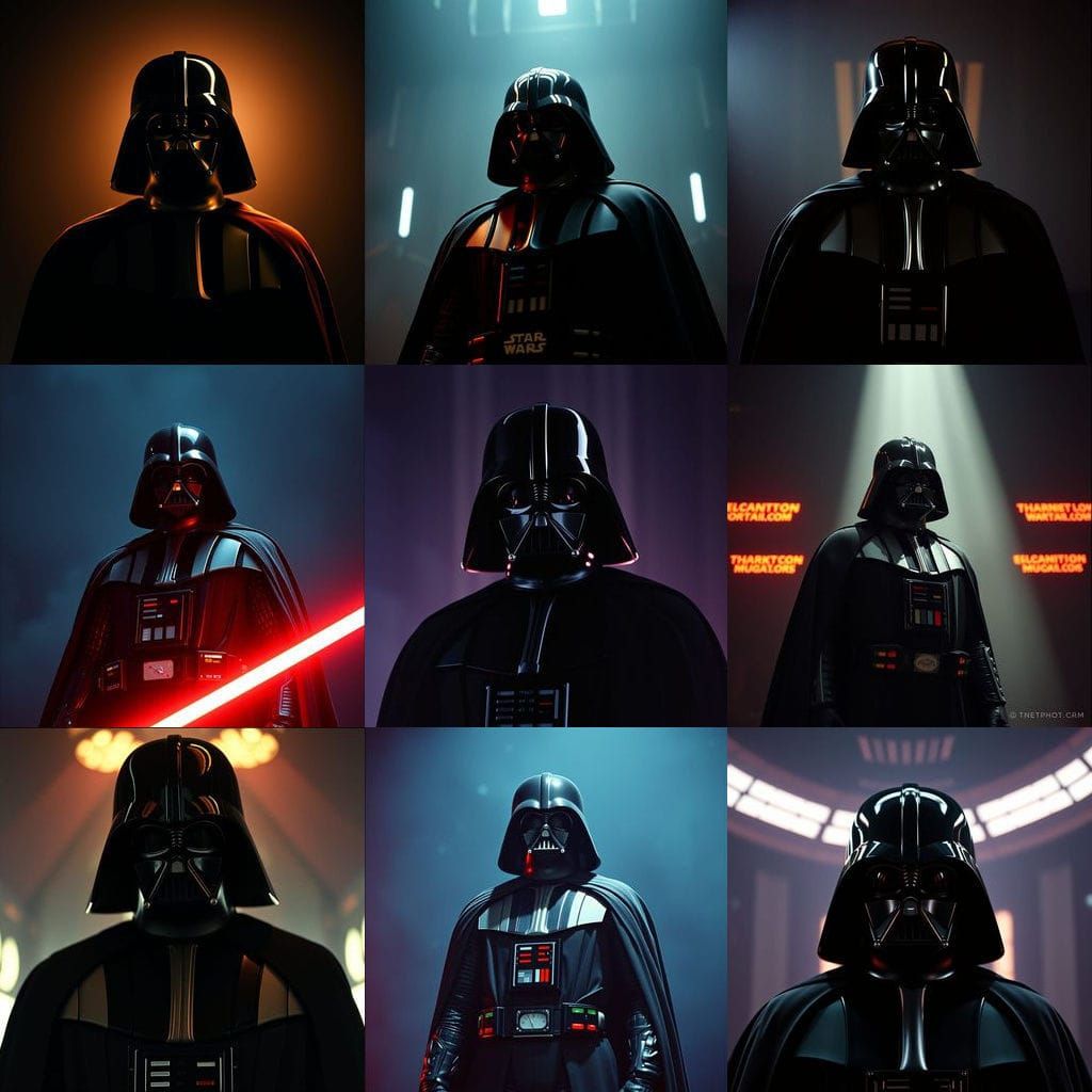 Dramatic Cinematic Still of Darth Vader