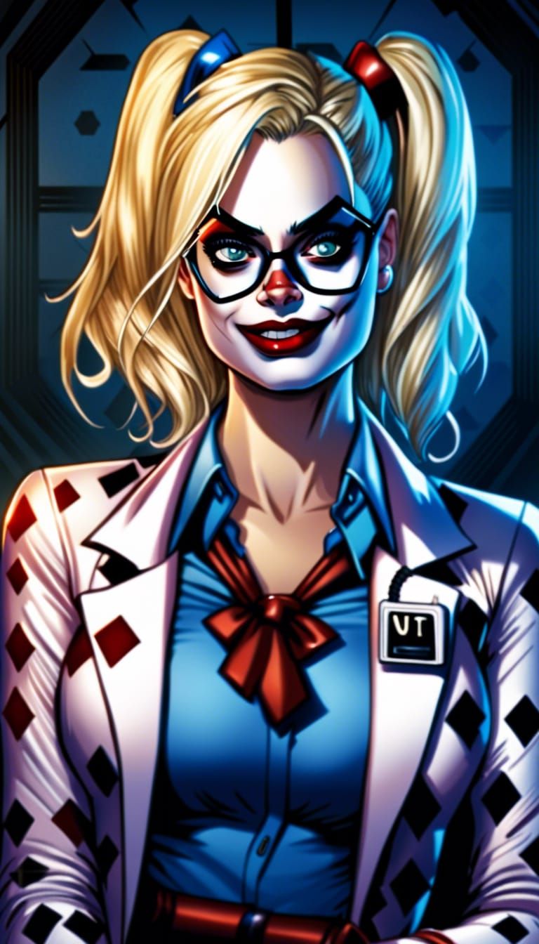 Harley Quinn as Psychologist in Comic Book Art
