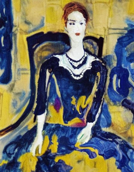 A Contemplative Lady Lost in Thought