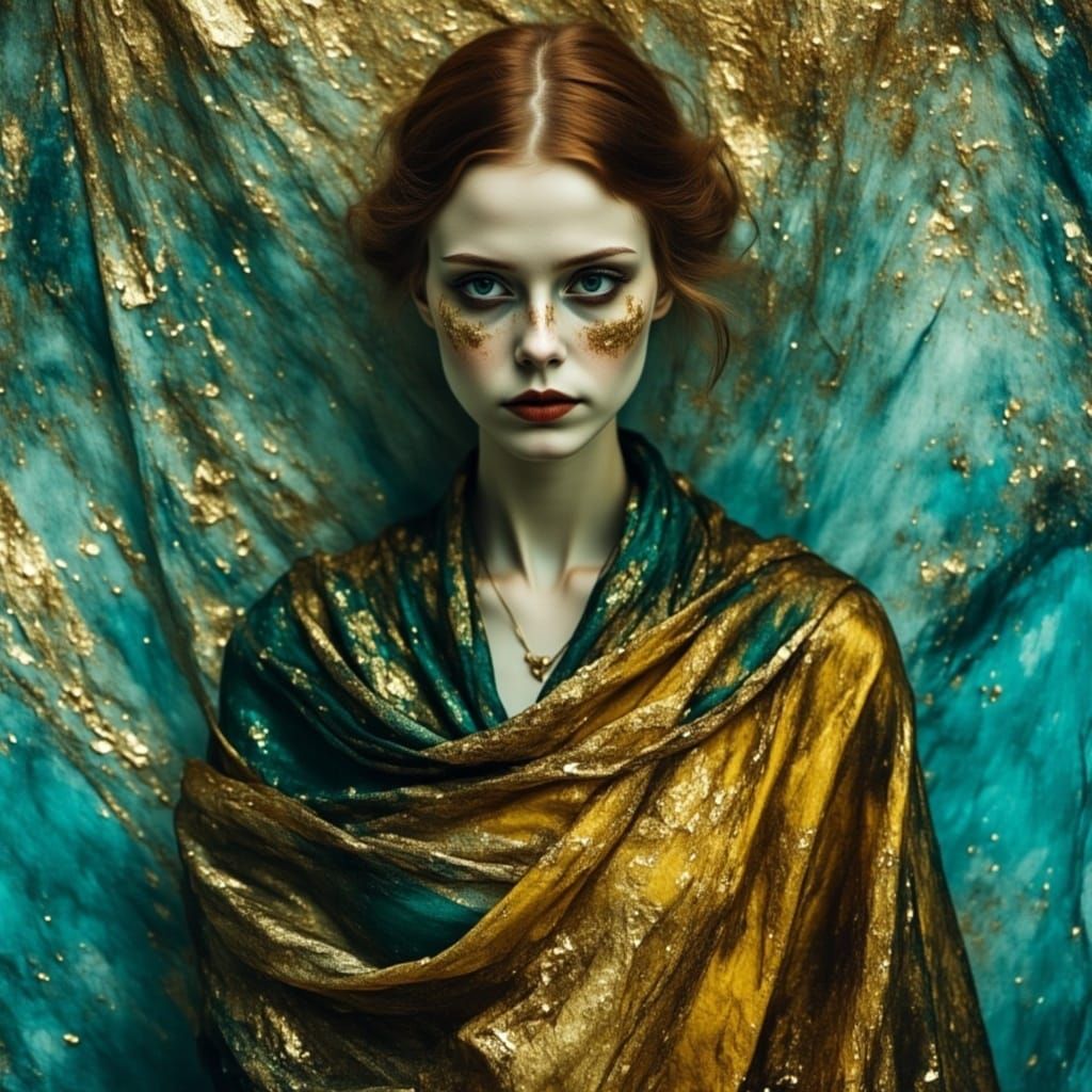 Holy Portrait in Stormy Hues