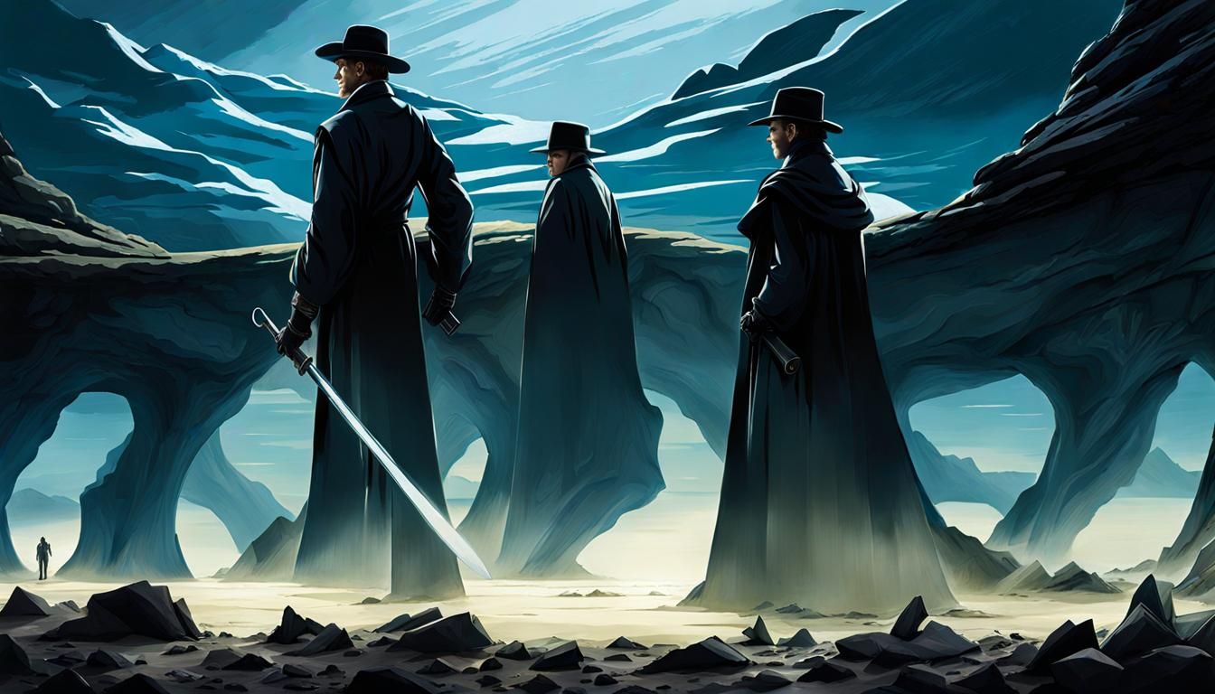 Chiaroscuro Silhouettes in Blue Mesa Canyon