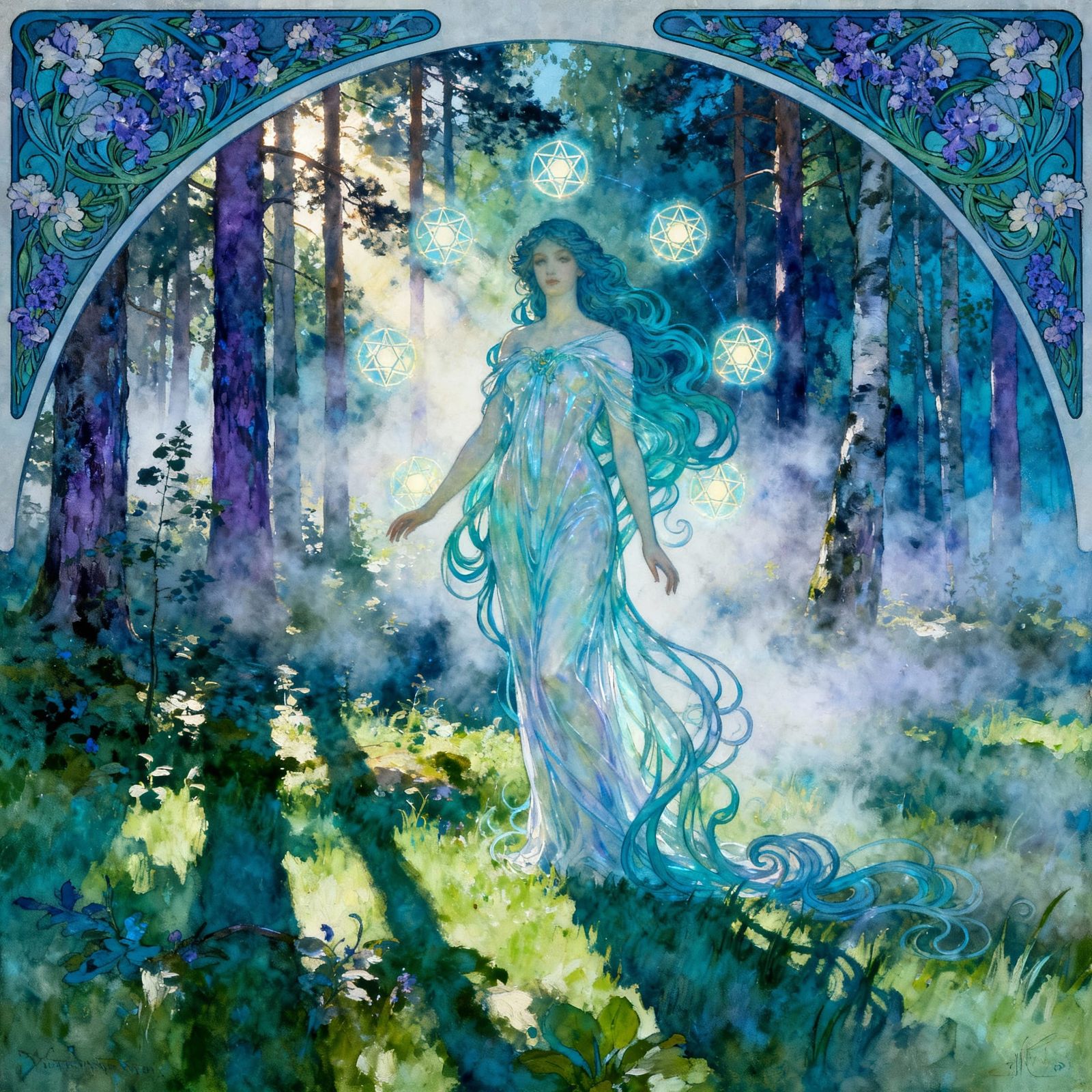 Ethereal Goddess in Finnish Forest