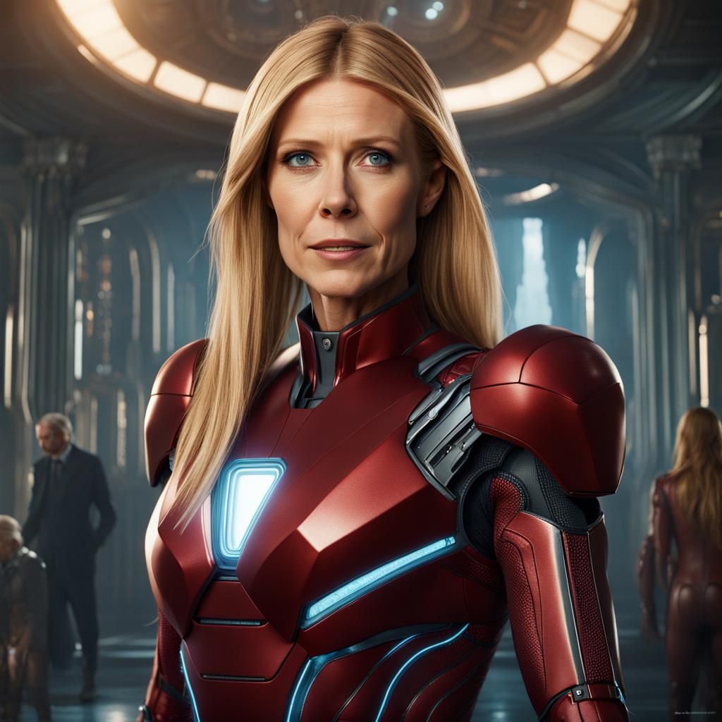 Gwyneth Paltrow as Pepper Potts.