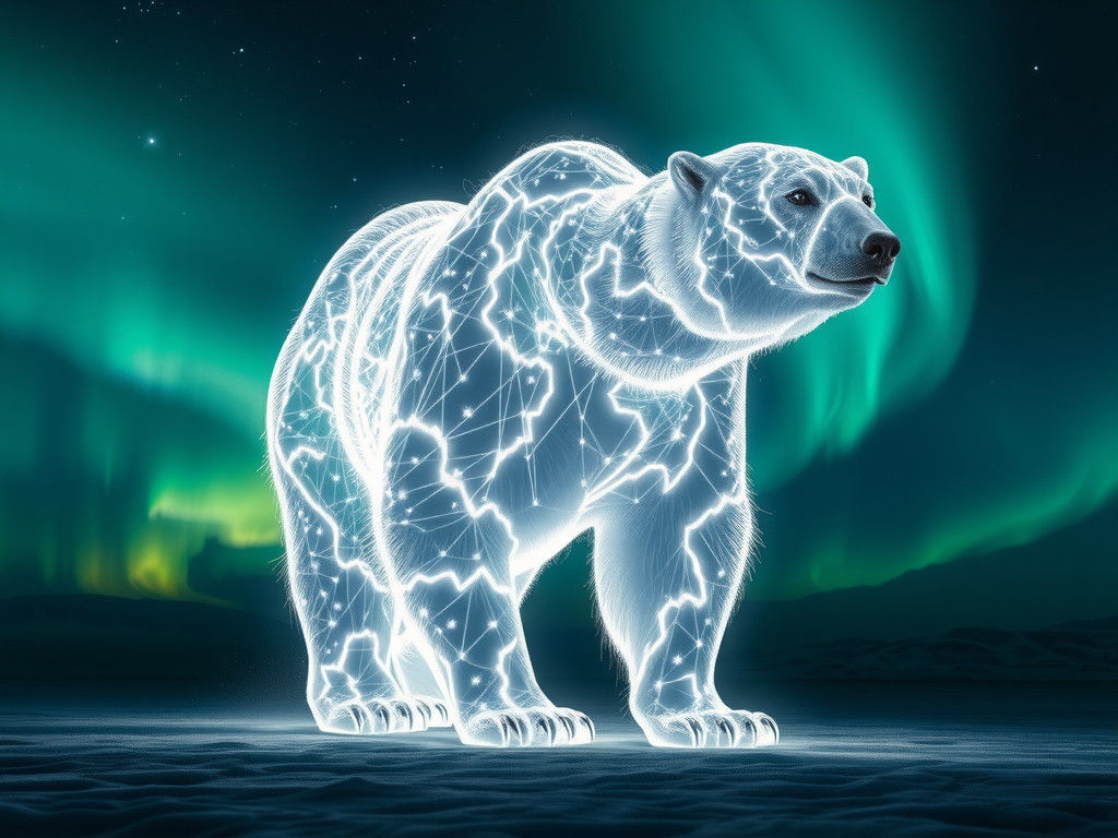 Arctic Light Bear in Fantasy Art Style