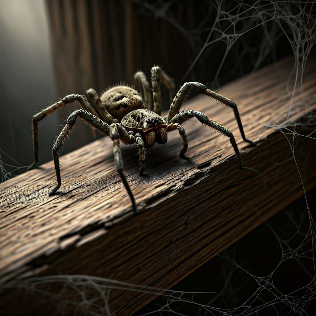 Huntsman Spider in Dark Biomechanical Style