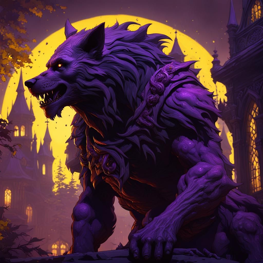 Werewolf in Gothic Noir Style Concept Art
