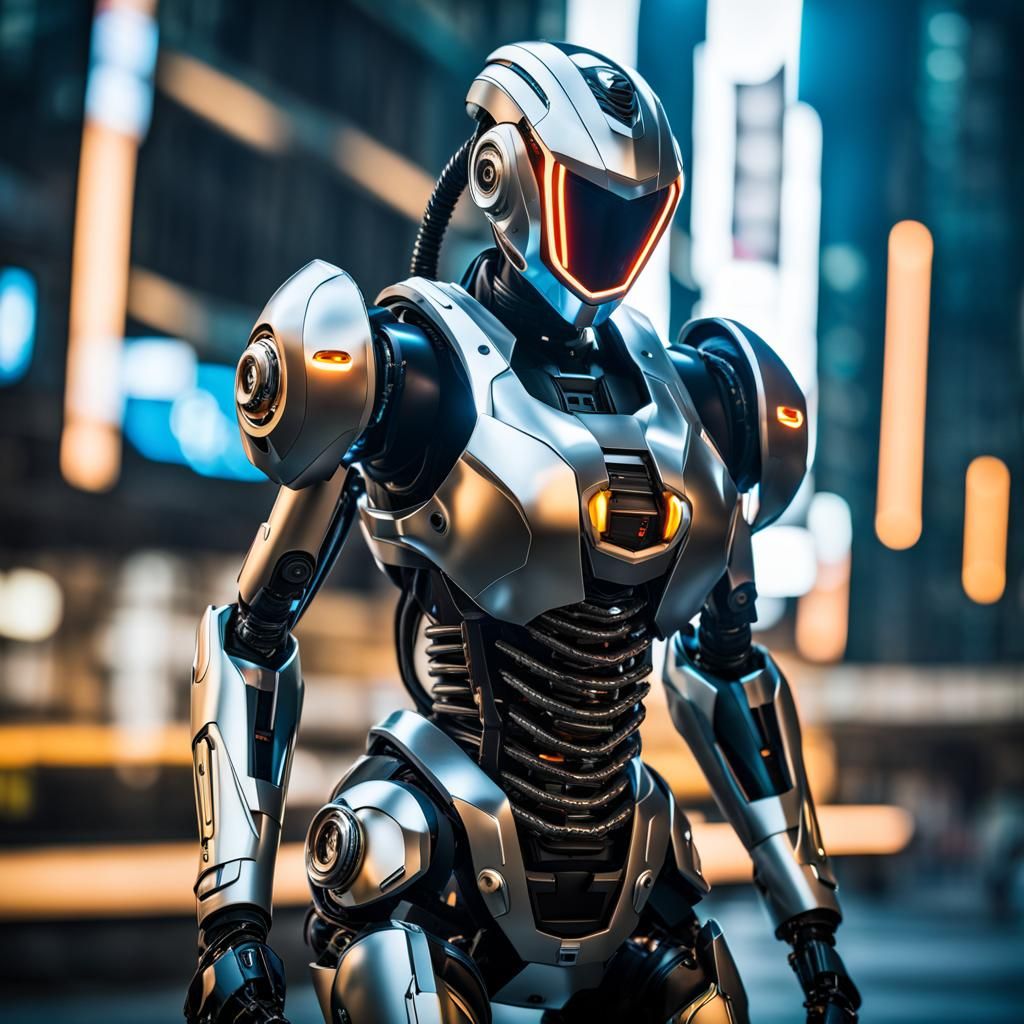 Cyberpunk Godzilla Robot in Fashion Pose