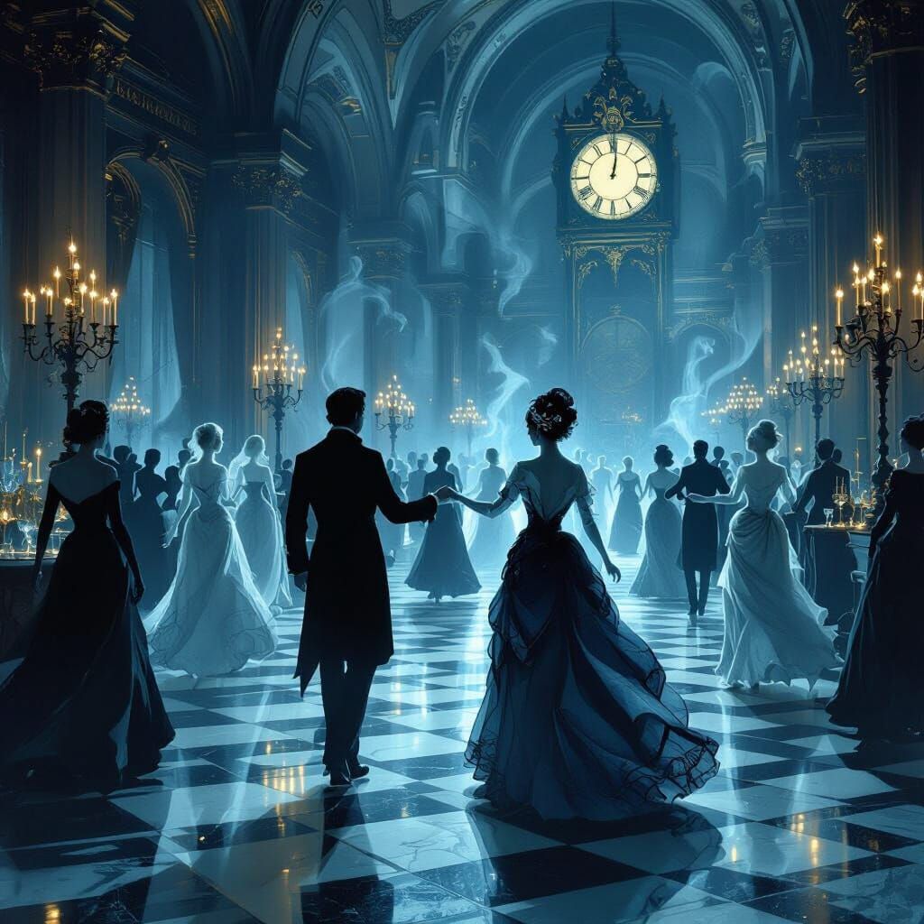 Victorian Ghost Ball in Gothic Art Nouveau Style