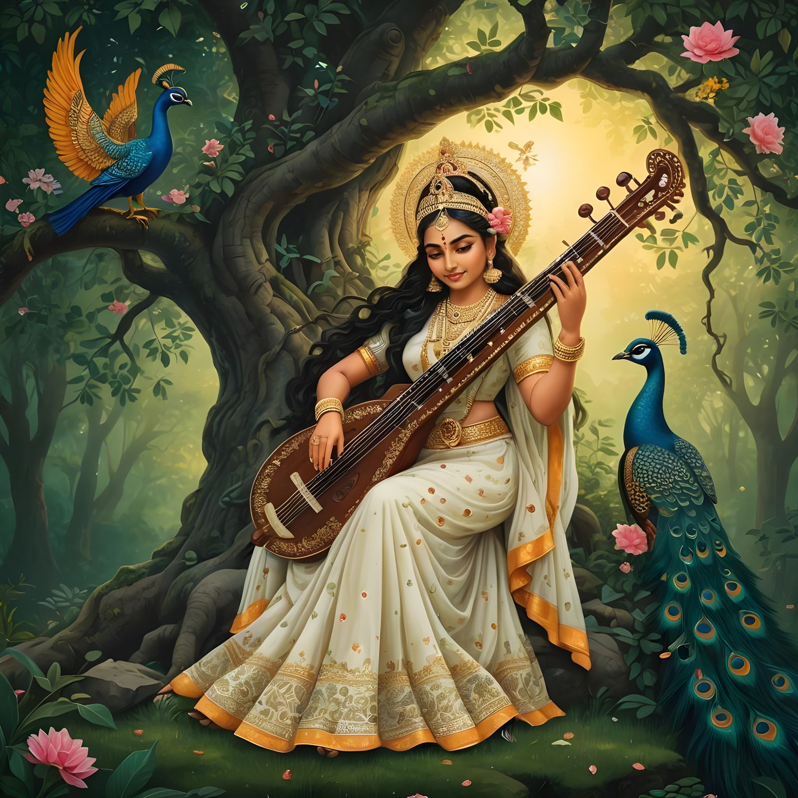 The Hindu Goddess Saraswati
