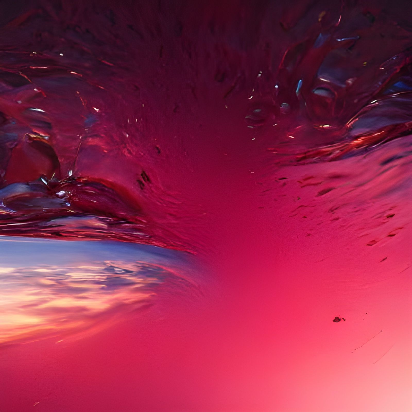 Pomegranate Gin at Sunset in 8K