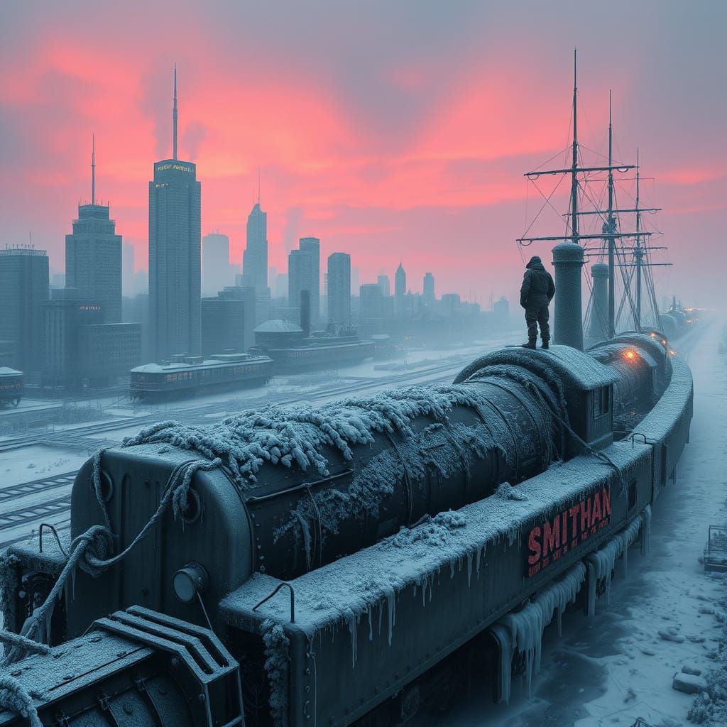 Post-Apocalyptic Winter Wonderland in Unreal Engine 5 Style