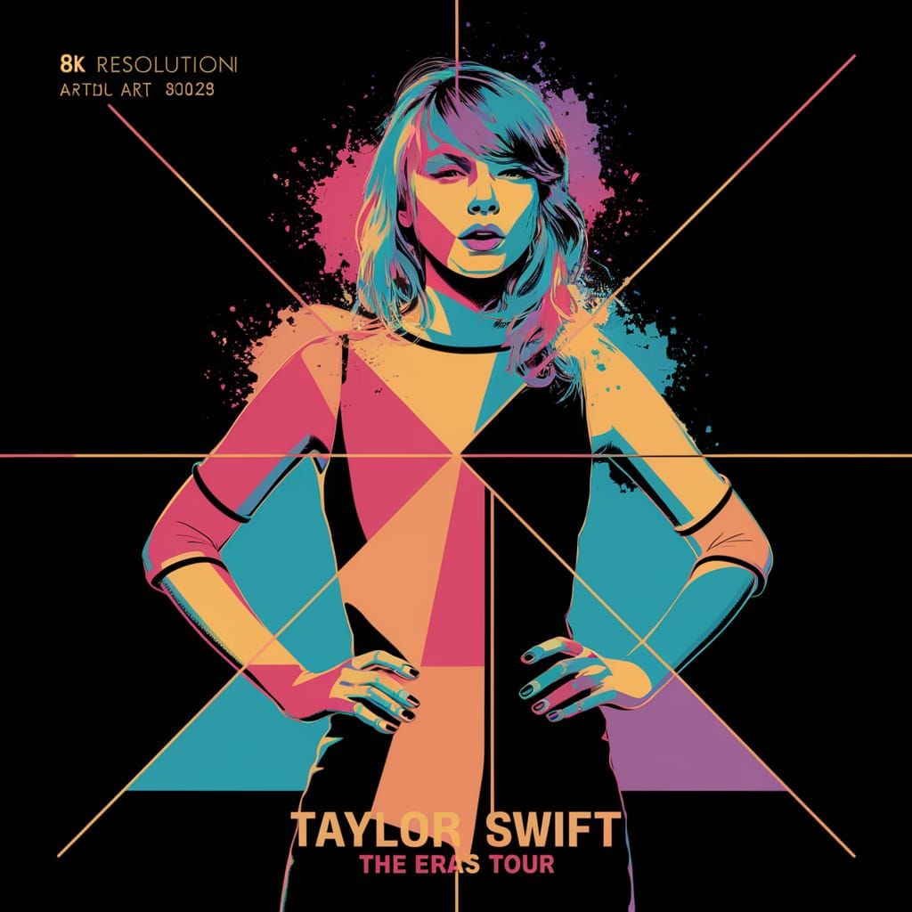 Taylor Swift Eras Tour: Pop Art Concert Poster