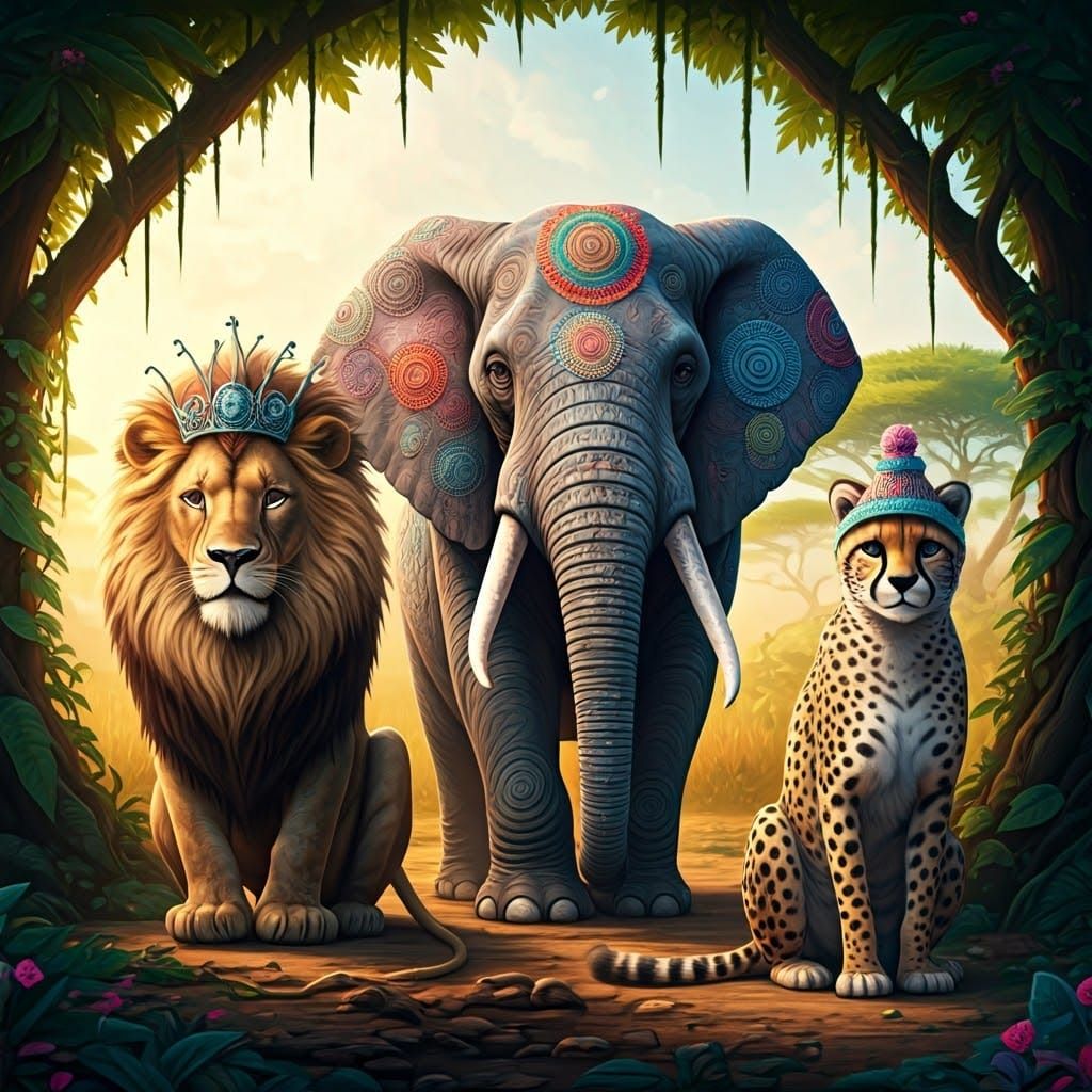 Crocheted Animals on a Fantasy Adventure