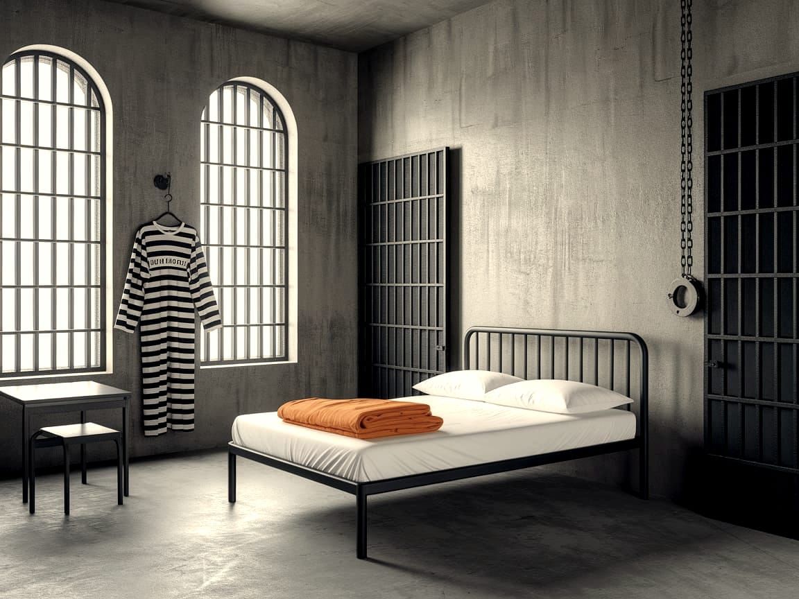 Hauntingly Beautiful Prison Cell Bedroom Interior Design