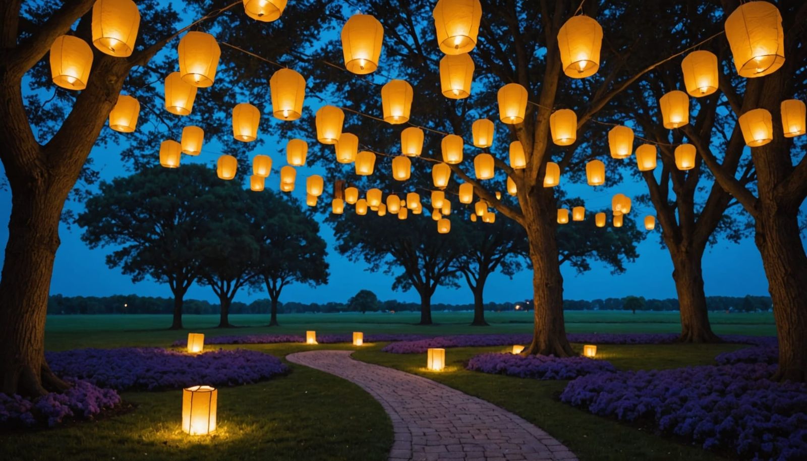 Serene Lantern Glow Haven at Twilight