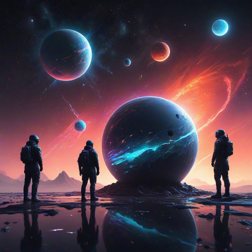 Bioluminescent Planet Discovery in Graffiti Art