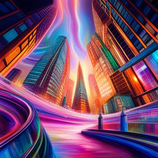 Ethereal Planet of Magic and Skyscrapers