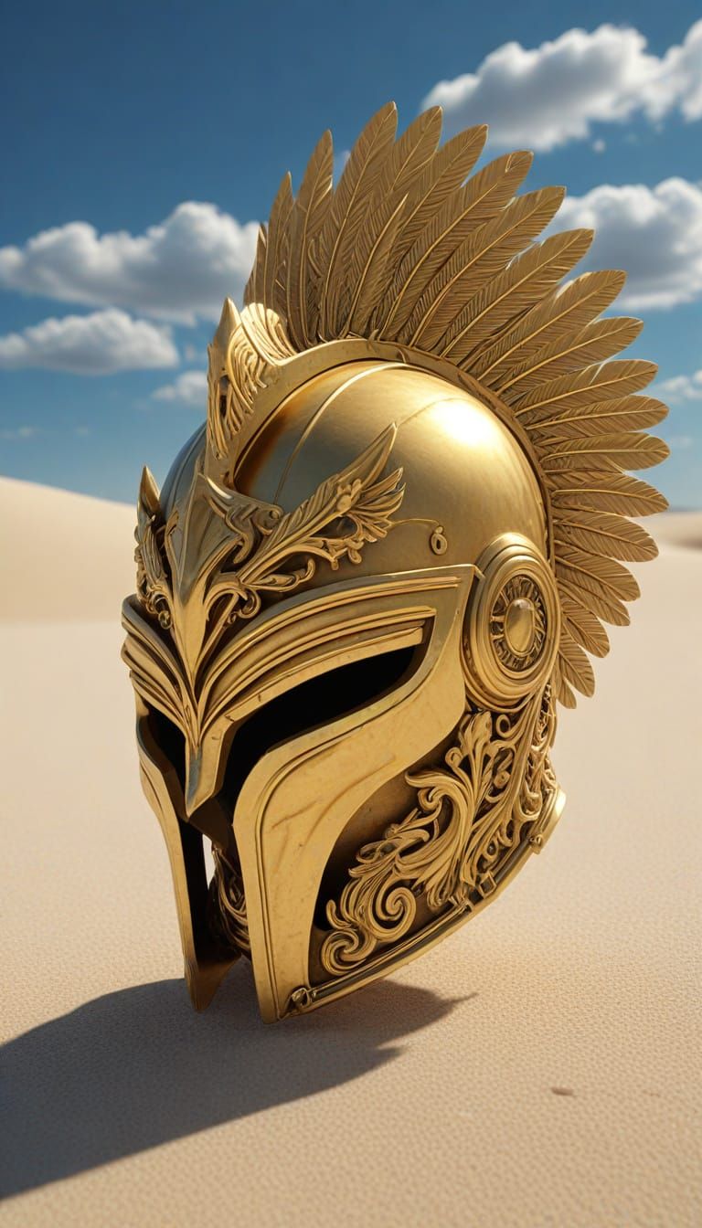 Surreal Gold Coin Features Sagittarius Helmet