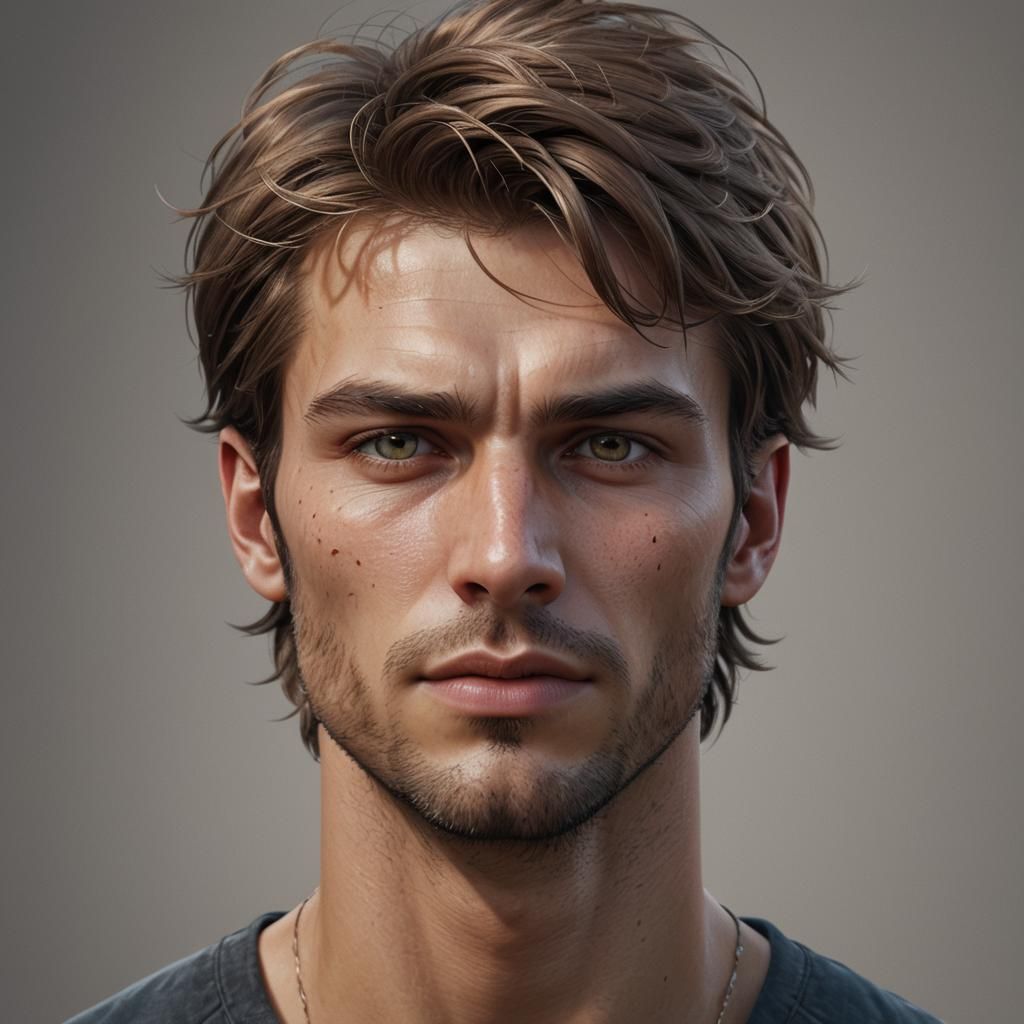 Detailed Portrait of a Fair-Haired Man