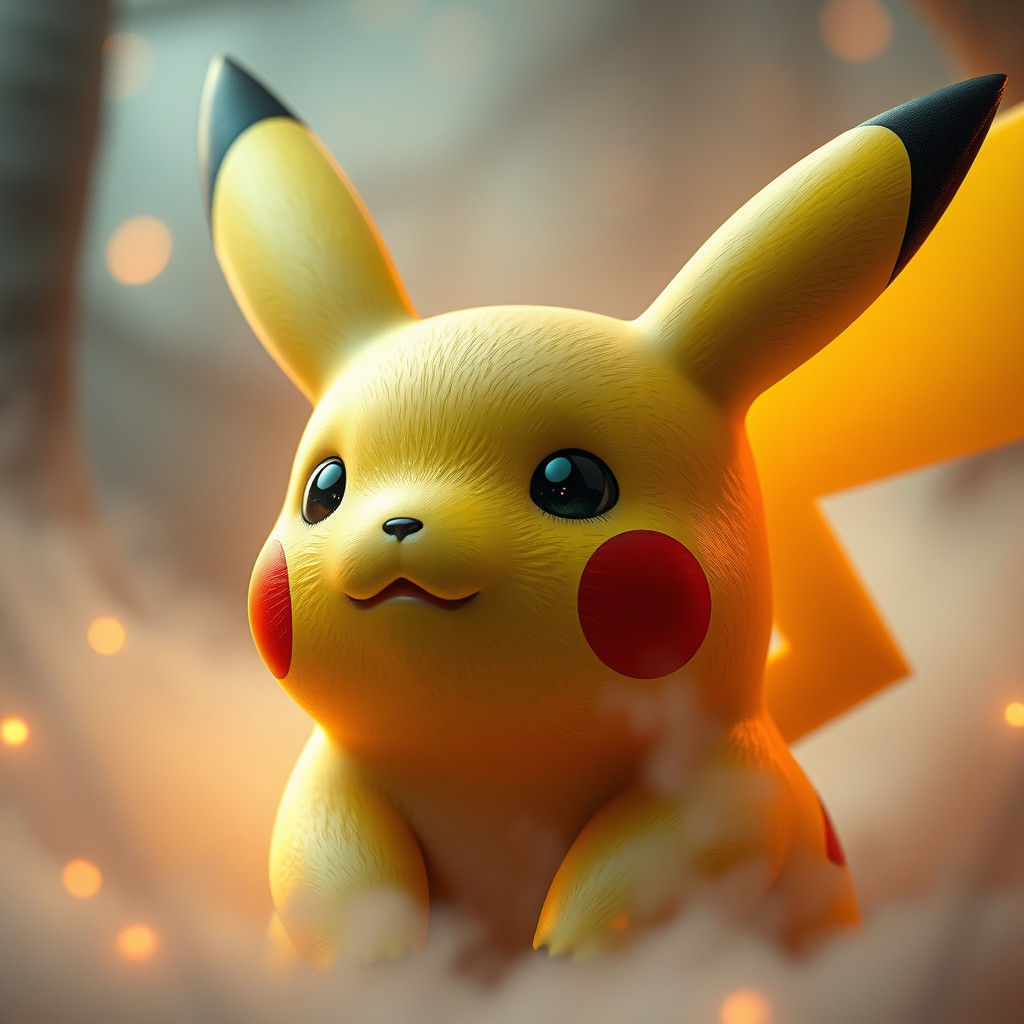 Pikachu in Dreamlike Fantasy Realm