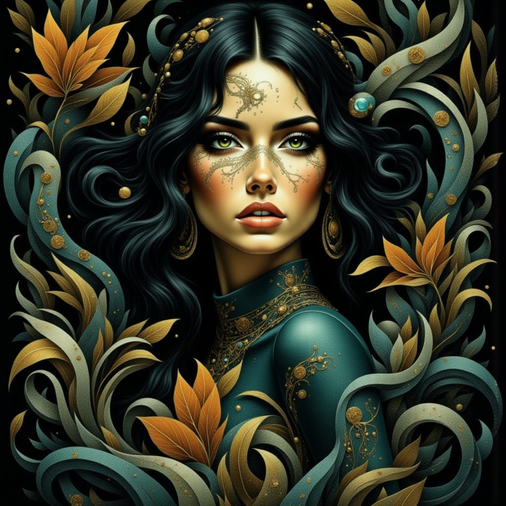 Surreal Woman Lost in Dark, Disturbing World