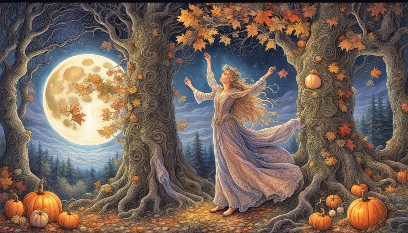 Autumn Night Morris Dance in Comic Book Style