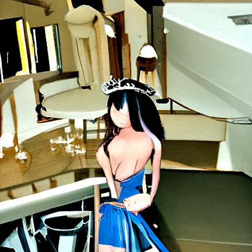 Princess with Tiara and Gown in 3D Rendering