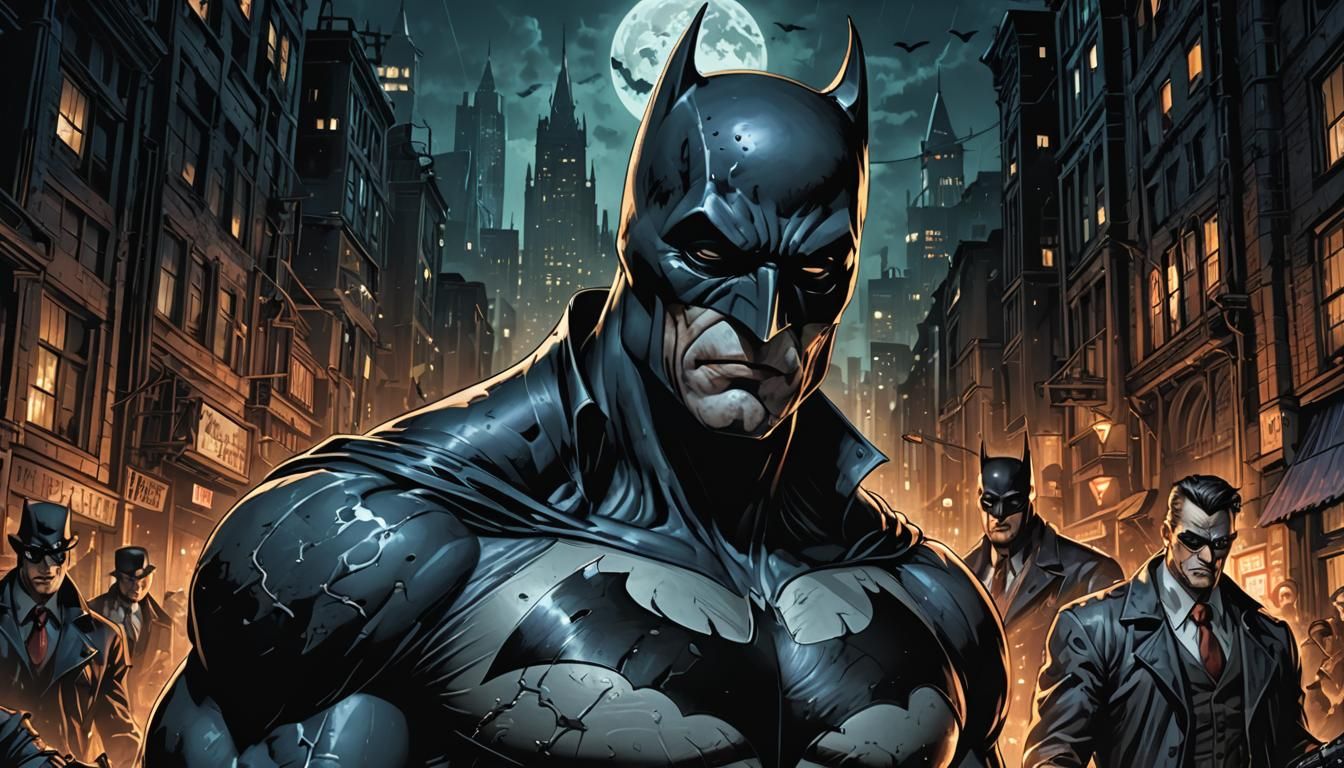 Arkham Comic Book Art in Digital Style