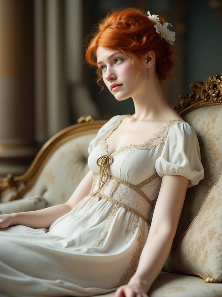 Regency Beauty in Langorous Pose