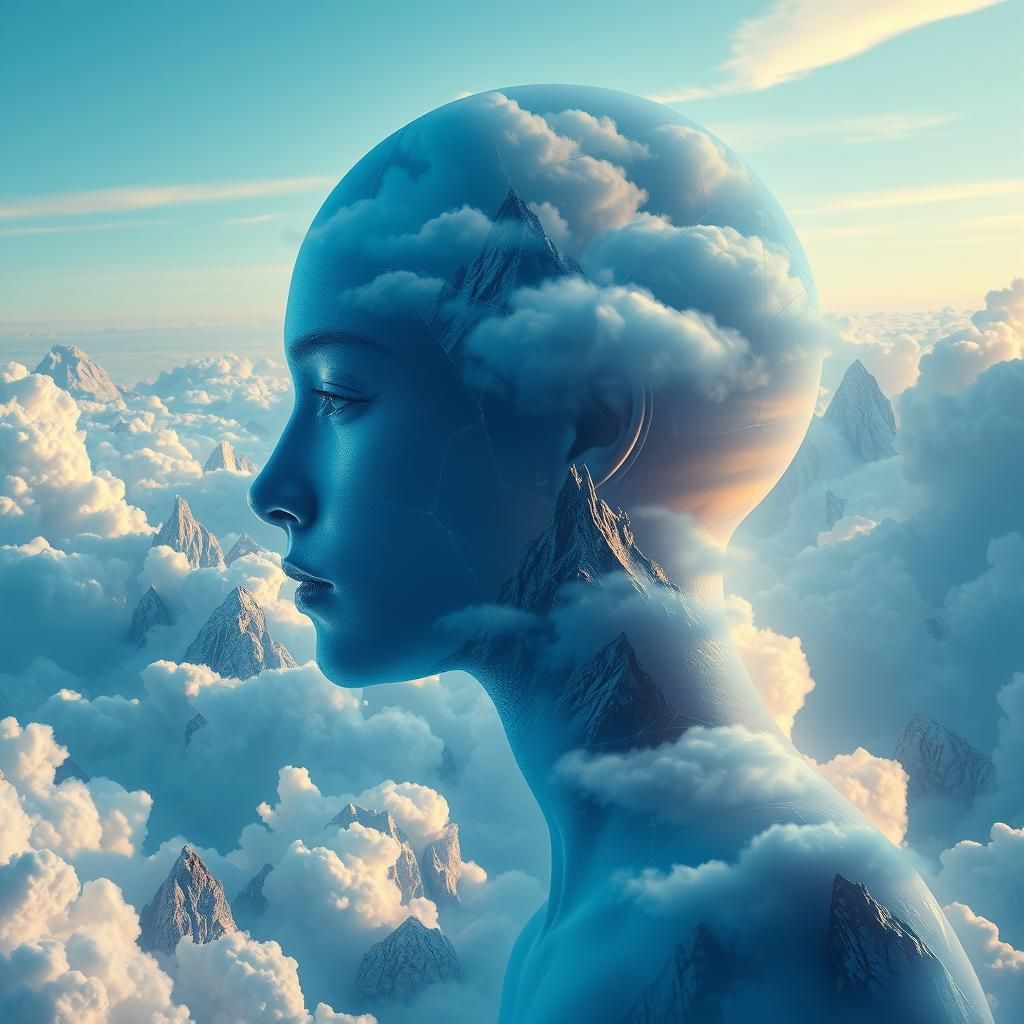 Dreamscape Portrait in Surreal Digital Art Style