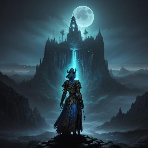 Steampunk Gnome and Princess in Cyberpunk Cityscape