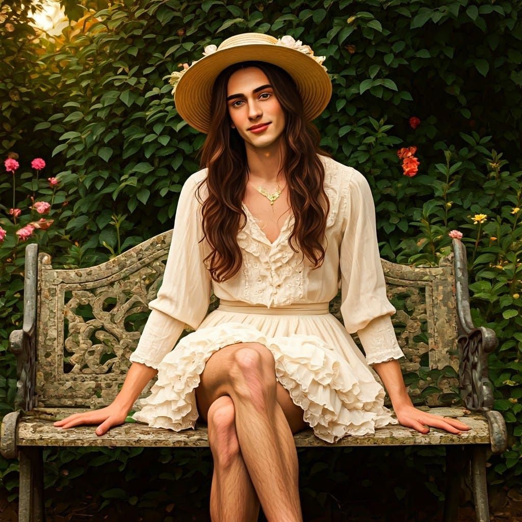 Whimsical Fantasy Portrait in Ivory and Lace, Fantasy Concep...