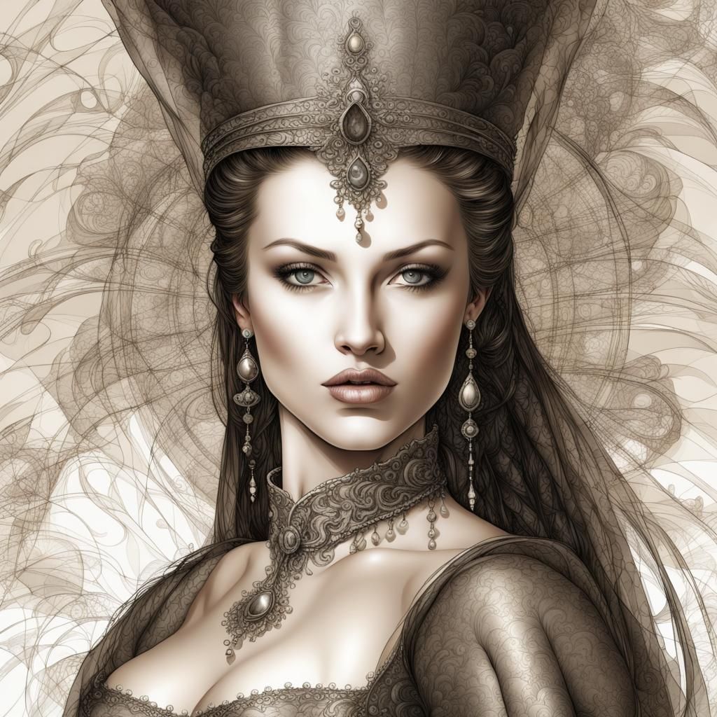 Anne Boleyn in Luis Royo Style