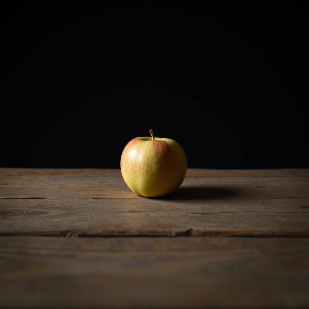 Classic Apple on Vintage Table