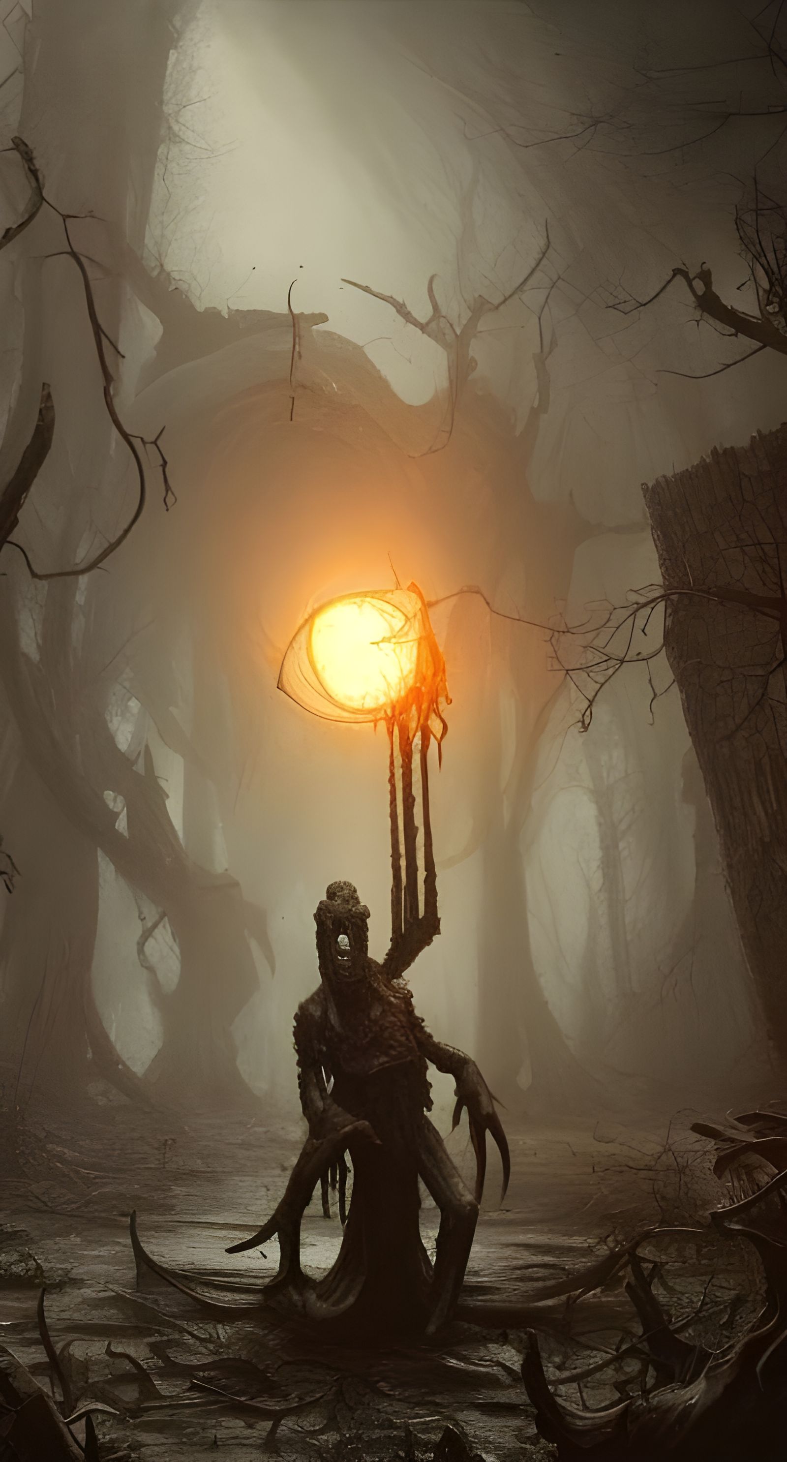 Dark Post-Apocalyptic World Ruined by Lovecraftian God